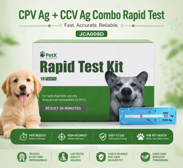 PetX CPV Ag + CCV Ag Combo Rapid Test Kit for Dogs | 10 Tests