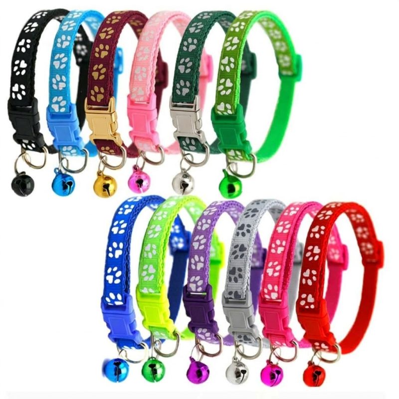 Adjustable Pet Cat Collar with Bell | Soft Neck Strap for Cats & Small Dogs